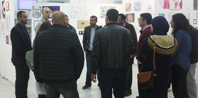 העמיתים ביקרו בבית הספר לאומנויות בירושלים ופגשו את מנהל בית הספר ואת צוות המורים