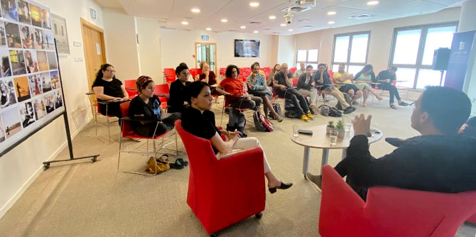 מפגש בנושא תקשורת שקיימו עמיתי תוכנית מנדל למנהיגות תרבות בנגב