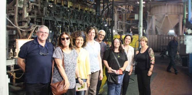 סגל מרכז מנדל למנהיגות בנגב ביקר במפעל "פניציה"