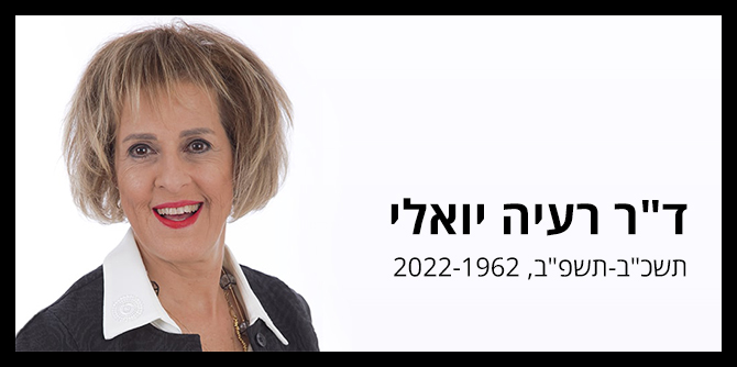 ד"ר רעיה יואלי ז"ל (תשכ"ב-תשפ"ב, 2022-1962)